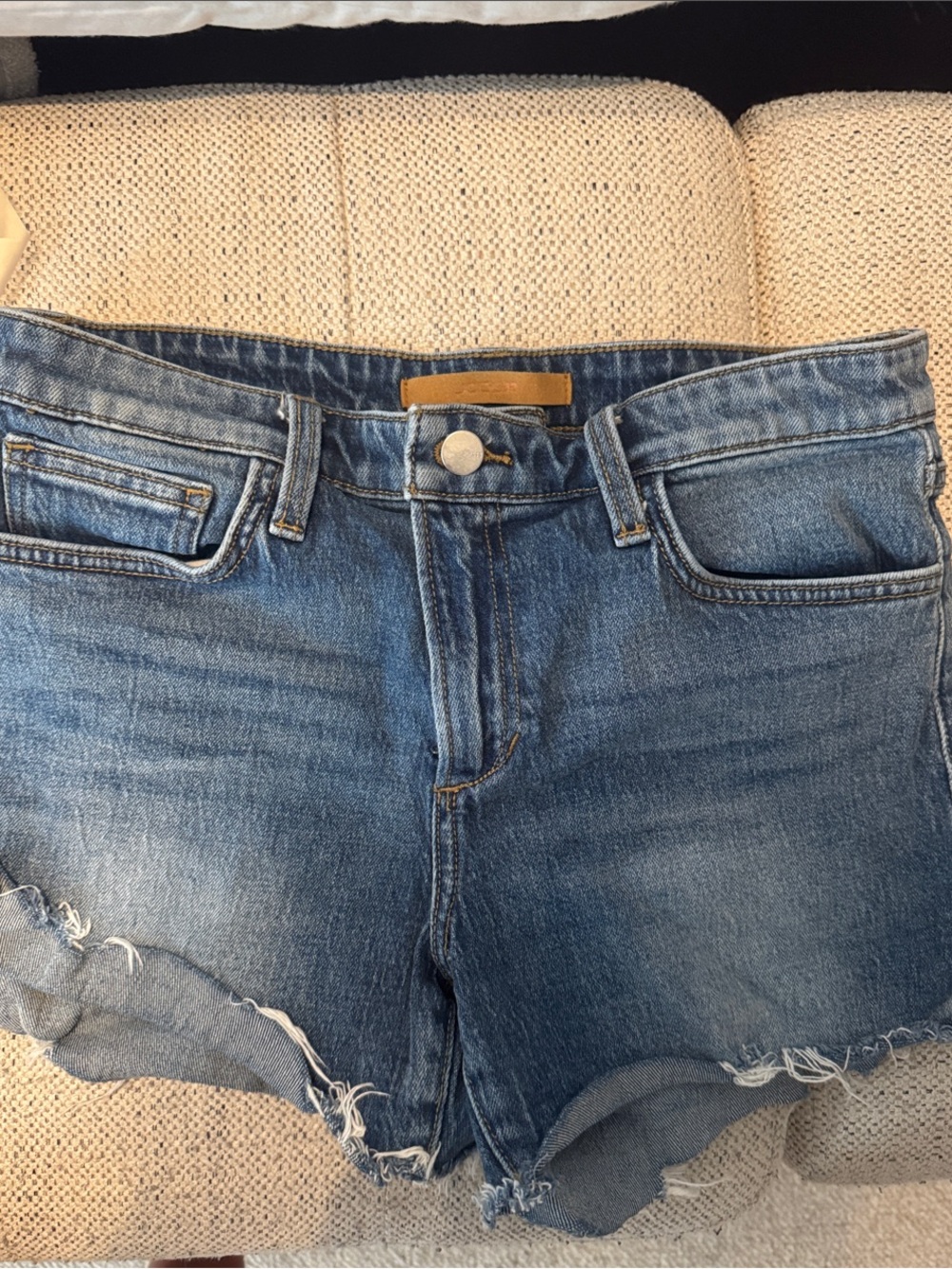 Joe's Jeans Distressed Mid-Blue Denim Cutoff Shorts